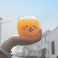 抖音网红柴犬狗狗玻璃杯 烘焙精灵ins少女心双层水杯小清新搞怪情侣随手杯 单层柴犬玻璃杯400ml送杯盖勺子