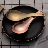 刮痧勺铜勺紫铜火锅勺烘焙精灵加厚款盛粥勺铜瓢铜饭勺家居铜汤勺 紫铜