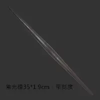 水饺乌木红檀红心枣木擀面杖烘焙精灵紫光檀木喜家德擀面杖两头尖鱼肚 紫光檀35*1.9刻度偏黑非黑