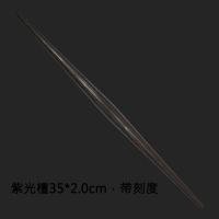 水饺乌木红檀红心枣木擀面杖烘焙精灵紫光檀木喜家德擀面杖两头尖鱼肚 紫光檀35*2.0带刻度偏黑色