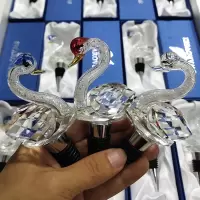 天鹅水晶红酒塞葡萄酒瓶盖塞烘焙精灵实用软橡胶密封塞子家用可爱创意 天鹅酒塞蓝色+红色+白色