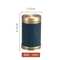 铜牙签筒北欧式创意家用烘焙精灵牙签罐便携带饭店餐厅客厅牙签盒 四季平安墨绿牙签筒
