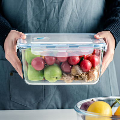 号钢化耐热玻璃带盖保鲜盒烘焙精灵冰箱密封储物盒收纳盒厨房家用餐具