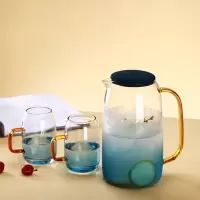 北欧凉水壶水壶网红家用烘焙精灵凉水玻璃水壶凉水杯套装云石冷水壶 云石壶+2个云石杯