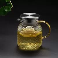北欧玻璃冷水壶 烘焙精灵锤纹夏季家用凉白开水杯ins风凉水壶冰箱用 950ML米粒壶