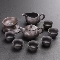 紫砂茶具套装家用烘焙精灵办公室会客泡茶陶瓷茶壶茶杯套装紫砂功夫茶具 10头紫砂莲花壶茶具