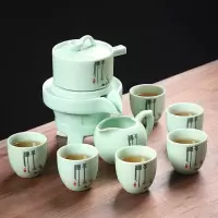 半全自动懒人泡茶器现代家用烘焙精灵茶具套装石磨青瓷陶瓷茶壶功夫茶杯 青瓷禅茶懒人茶具