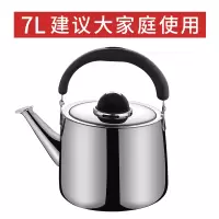 烧水壶不锈钢鸣音开水壶烘焙精灵煤气电磁炉茶壶大容量家用热水壶 7升特厚欧式壶 新欧式