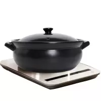 电磁炉专用砂锅家用汤煲炖锅陶瓷烘焙精灵明火适用火锅煲汤商用熬粥汤锅大 H34(明火专用)6000ML适用5-10人份