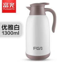 富光(FGA)玻璃内胆保温水壶大容量保温壶家用热水瓶暖壶便携保温瓶子 1300ml白色