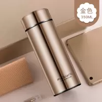 富光(FGA)大容量保温杯男女便携不锈钢茶杯500ml车载定制刻字水杯 350ml金色