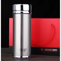 富光不锈钢保温杯男女士商务办公泡茶过滤大容量 本色 420ML