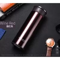 富光杯520ml户外运动过滤便携泡茶杯不锈钢商务保温杯3626 酒红色 520ml