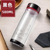 富光水杯子学生太空杯男运动便携茶杯水瓶户外大容量水壶 黑色 580ML