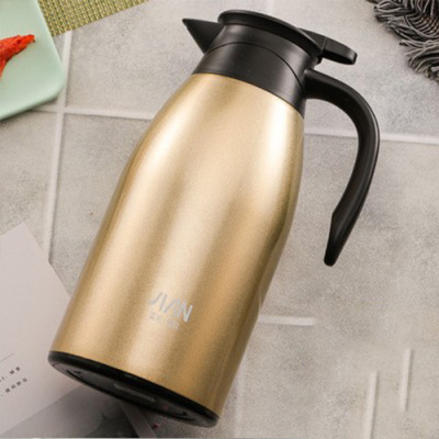 富光咖啡壶不锈钢保温壶大容量保温暖开水壶 金色 1.5L