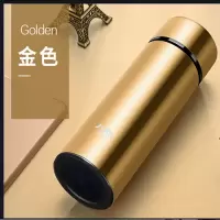 富光保温杯便携刻字男士女定制水杯子大容量不锈钢泡茶杯 金色 500ml
