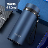 富光(FGA)大容量保温杯不锈钢男士车载水杯子便携女商务大号泡茶杯 墨蓝