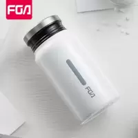 富光(FGA)保温杯男女便携水杯学生创意韩版文艺清新泡茶杯子保温瓶 白色600ml