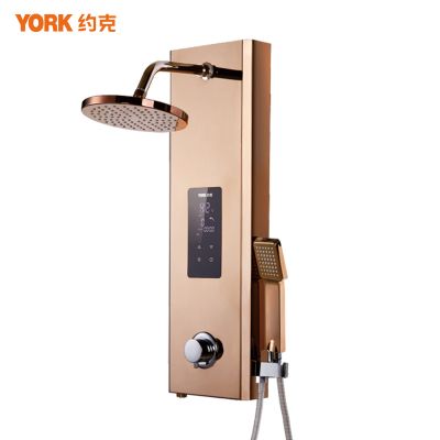 YORK约克集成热水器YK-X1金色即热式电热水器家用一体式洗澡淋浴屏 智能变频恒温 5.5-10KW功率可调