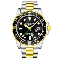 STUHRLING施图灵 Meridian 3965 石英 42毫米 潜水表不锈钢表带经典时尚男士手表
