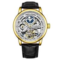 STUHRLING施图灵 男士 Legacy 皮革银色表盘42毫米时尚百搭机械手表 M15659