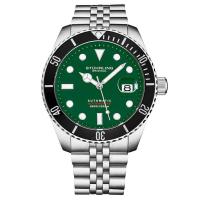 STUHRLING施图灵 Aquadiver 自动绿色表盘时尚商务百搭男士机械手表 M18018