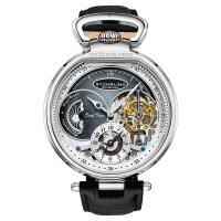 STUHRLING施图灵 男士 Legacy 皮革银色表盘经典时尚机械手表 M17980