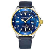 STUHRLING施图灵 Aquadiver 自动蓝色表盘时尚百搭流行男士机械手表 M17184