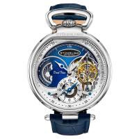 STUHRLING施图灵 男士 Legacy 皮革蓝色表盘时尚简约流行机械手表M17981