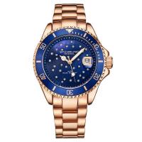 STUHRLING施图灵 女式 Vogue 不锈钢蓝色珍珠母贝 水晶镶嵌 表盘商务休闲 简约百搭石英手表 M15871