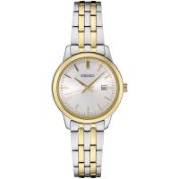 SEIKO女士三手石英手表30mm不锈钢双色表带防水