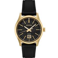 SEIKO/精工 正品代购 Essentials系列男士手表 黑色橡胶带日历运动休闲防水男表