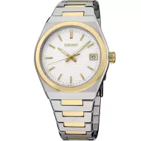 SEIKO/精工 Essentials系列中性手表 时尚百搭简约三大针钢带100米防水石英表