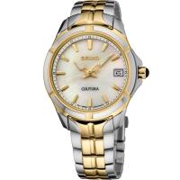 SEIKO/精工 Coutura系列男士手表 珍珠贝母盘钢带 时尚百搭精致优雅石英防水表