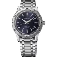 SEIKO/精工 男士手表 Presage Style 60年代不锈钢蓝盘时尚休闲自动机械男表