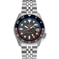 SEIKO/精工 SKX GMT 美国特别版5号男士手表 不锈钢日历防水时尚自动机械腕表