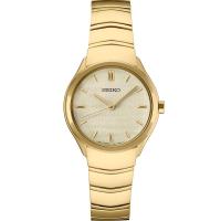 SEIKO/精工 极简设计中性手表金 tone石英表防水50米商务休闲百搭配饰腕表