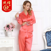 真丝睡衣女桑蚕丝薄款重磅丝绸宽松家居服分体两件套装