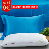 丝煌真丝枕头含芯单人中枕1000克蚕丝枕双面真丝枕套可拆卸一只装