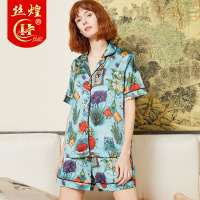 丝煌真丝睡衣女100%桑蚕丝短袖短裤两件套装重磅丝绸家居服夏季