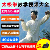 太极拳教程U盘陈氏杨氏入门教学视频初学者 正版健身功法剑法扇法