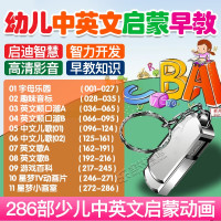 车载U盘幼儿园儿童少儿启蒙中英文教学视频U盘avi儿歌动画早教mp4