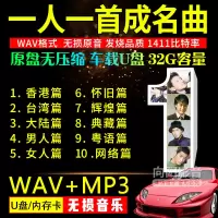 车载音乐U盘wav无损音质一人一首成名曲经典老歌汽车用USB优盘32