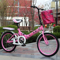 20寸折叠自行车不变速减震男女式青少年学生轻便携单车