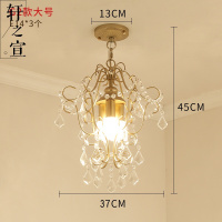 入户水晶吸顶灯阳台吧台过道走廊玄关楼梯厅灯单头欧式小水晶灯