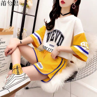 莆兮思puxisi休闲时尚运动服套装女宽松韩版红两件套短裤社会夏季2019新款夏