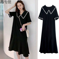 莆兮思puxisi大码女装胖妹妹mm连衣裙2019韩版夏装宽松显瘦遮肚子中长款连衣裙