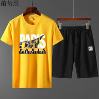 莆兮思puxisi套装男夏季男士短袖套装男休闲T恤衣服运动套装上衣短裤两件套男