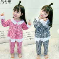 莆兮思puxisi100%纯棉儿童睡衣女童家居服春秋季长袖小婴童小孩空调服宝宝套装