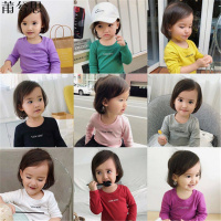 莆兮思puxisi磨时光婴童装女童春秋装弹力上衣1-6岁宝宝长袖T恤百搭男童打底衫